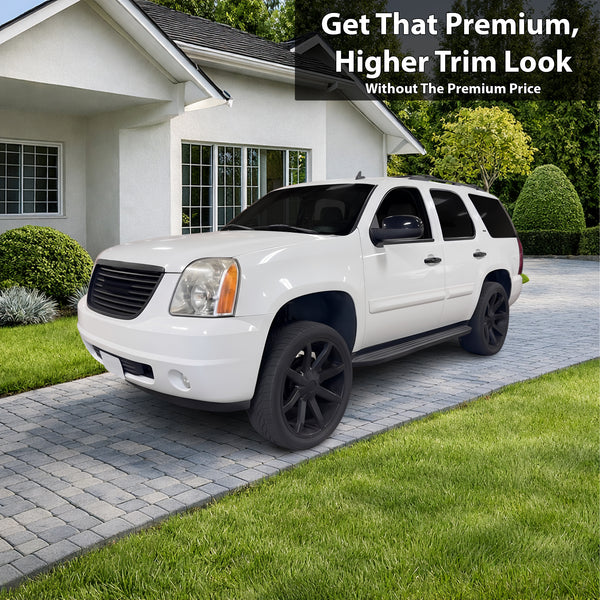 Fits GMC Yukon 2007-2014 Vinyl Chrome Delete Grille Blackout Decal Stickers Overlay Film