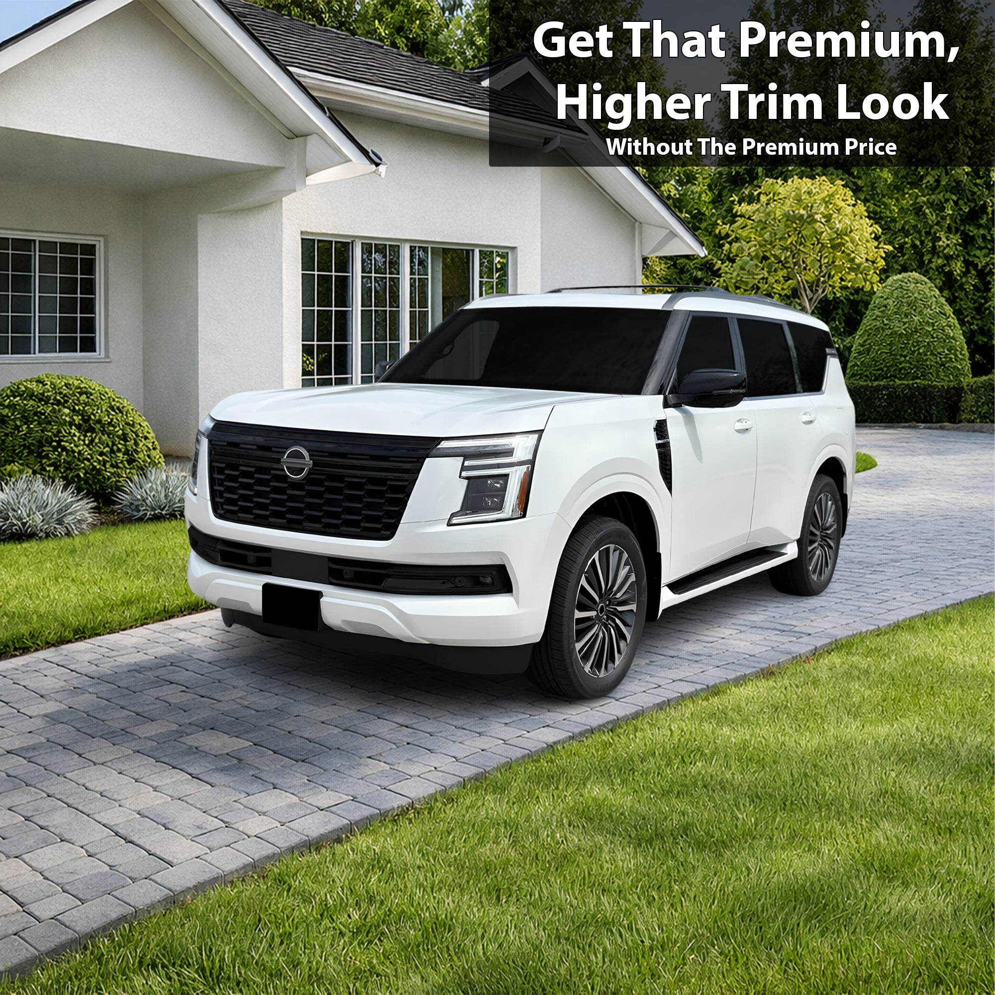 Nissan Armada 2025-2026 Blackout Chrome Delete Kit – Precut Gloss