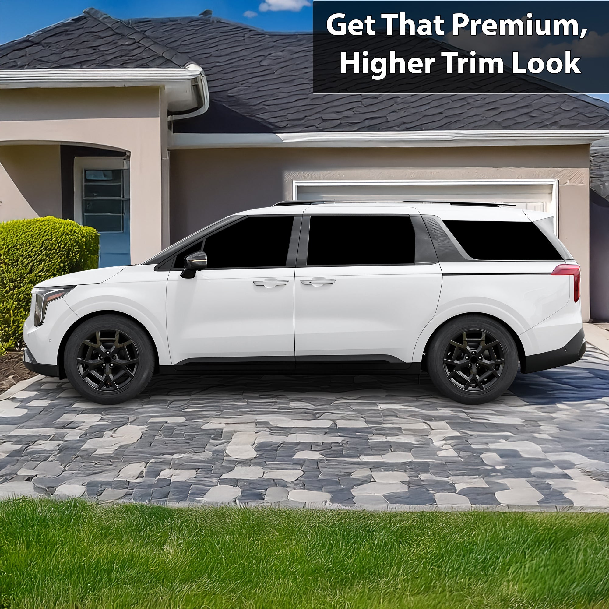 Vinyl Chrome Delete Grille Side Window Rear Blackout Decal Stickers Overlay Film Fits Kia Carnival 2022 - 2025 - Bogar Tech Designs