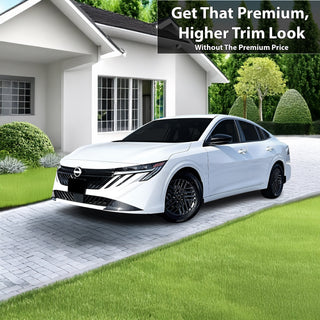 Nissan Sentra 2026+ Blackout Chrome Delete Kit – Precut Gloss Black Vinyl Overlays Film