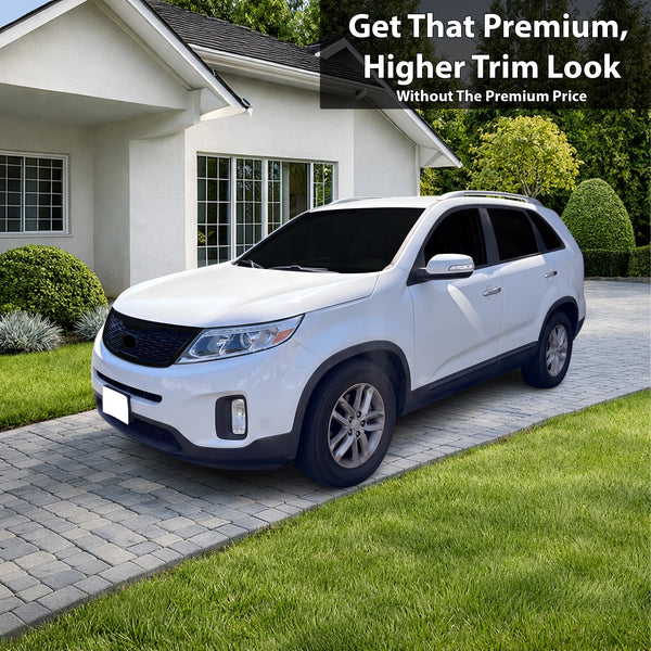 Fits Kia Sorento 2014-2015 Vinyl Chrome Delete Grille Blackout Decal Stickers Overlay Film