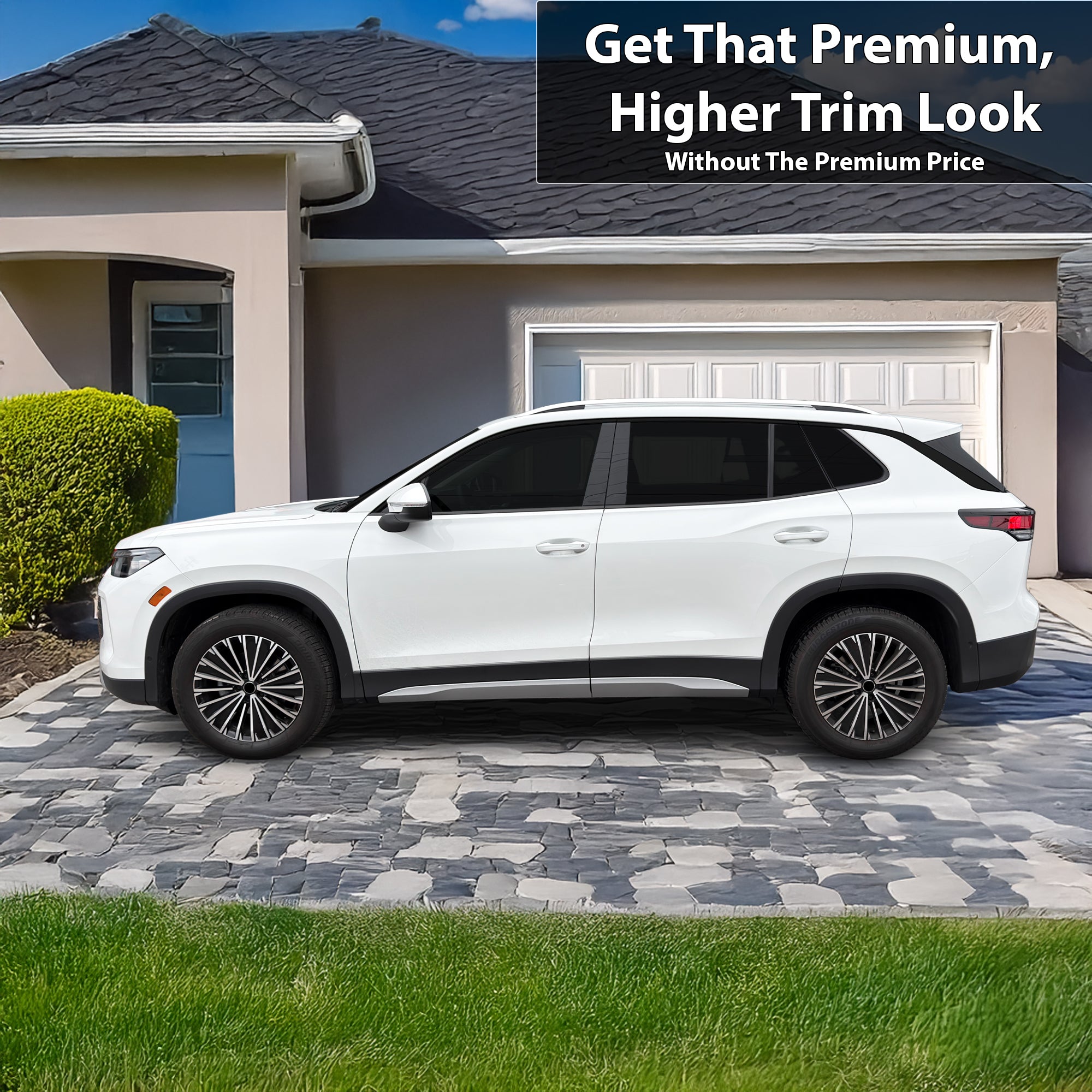 Volkswagen Tiguan 2025-2027 Blackout Chrome Delete Kit – Precut Gloss Black Vinyl Overlays