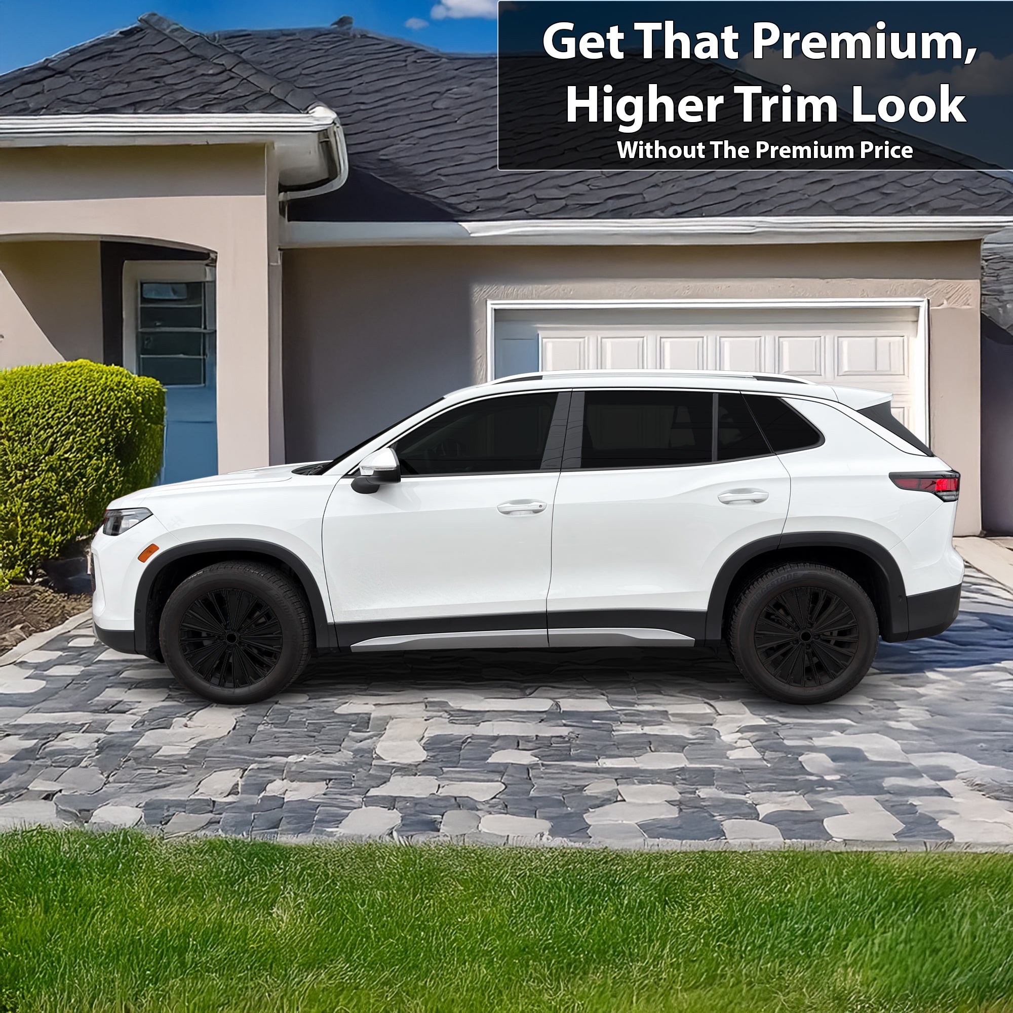 Volkswagen Tiguan 2025-2027 Blackout Chrome Delete Kit – Precut Gloss Black Vinyl Overlays