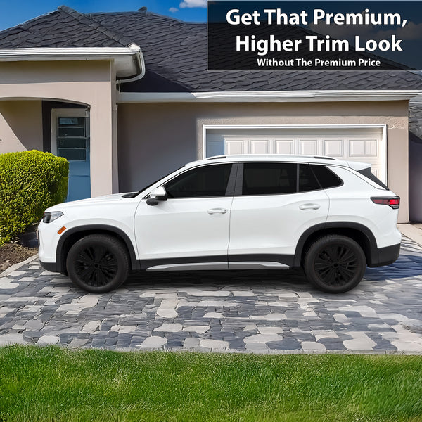 Fits Volkswagen Tiguan 2025-2027 Vinyl Chrome Delete Grille Blackout Decal Stickers Overlay Film