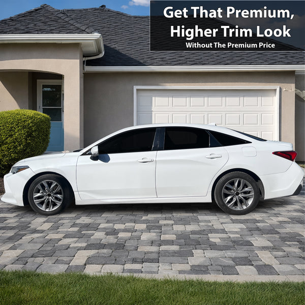 Toyota Avalon 2019-2022 Blackout Chrome Delete Kit – Precut Gloss Black Vinyl Overlays Film