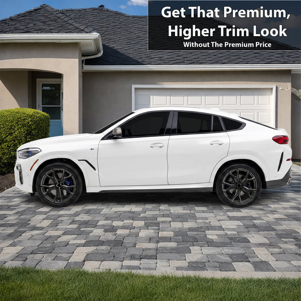 Fits BMW X6 2019-2023 Vinyl Chrome Delete Grille Blackout Decal Stickers Overlay Film