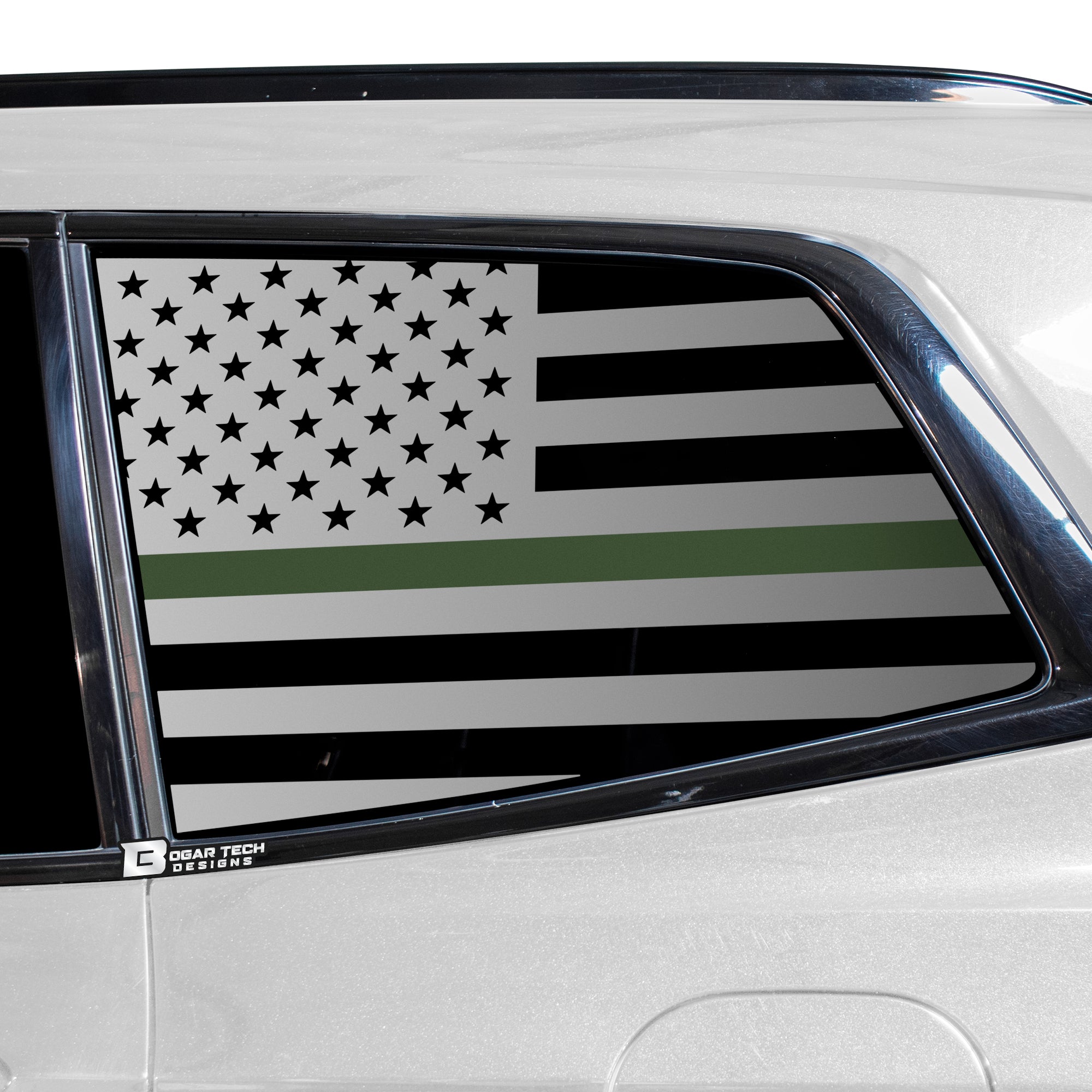 Quarter Window American Flag Vinyl Decal Stickers Fits Cadillac XT6 2020 - 2025 - Bogar Tech Designs