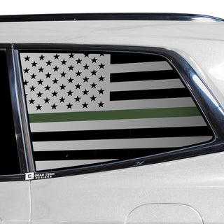 Buy thin-green-line Quarter Window American Flag Vinyl Decal Stickers Fits Cadillac XT6 2020-2024