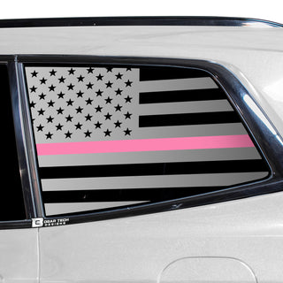 Buy thin-pink-line Quarter Window American Flag Vinyl Decal Stickers Fits Cadillac XT6 2020-2024