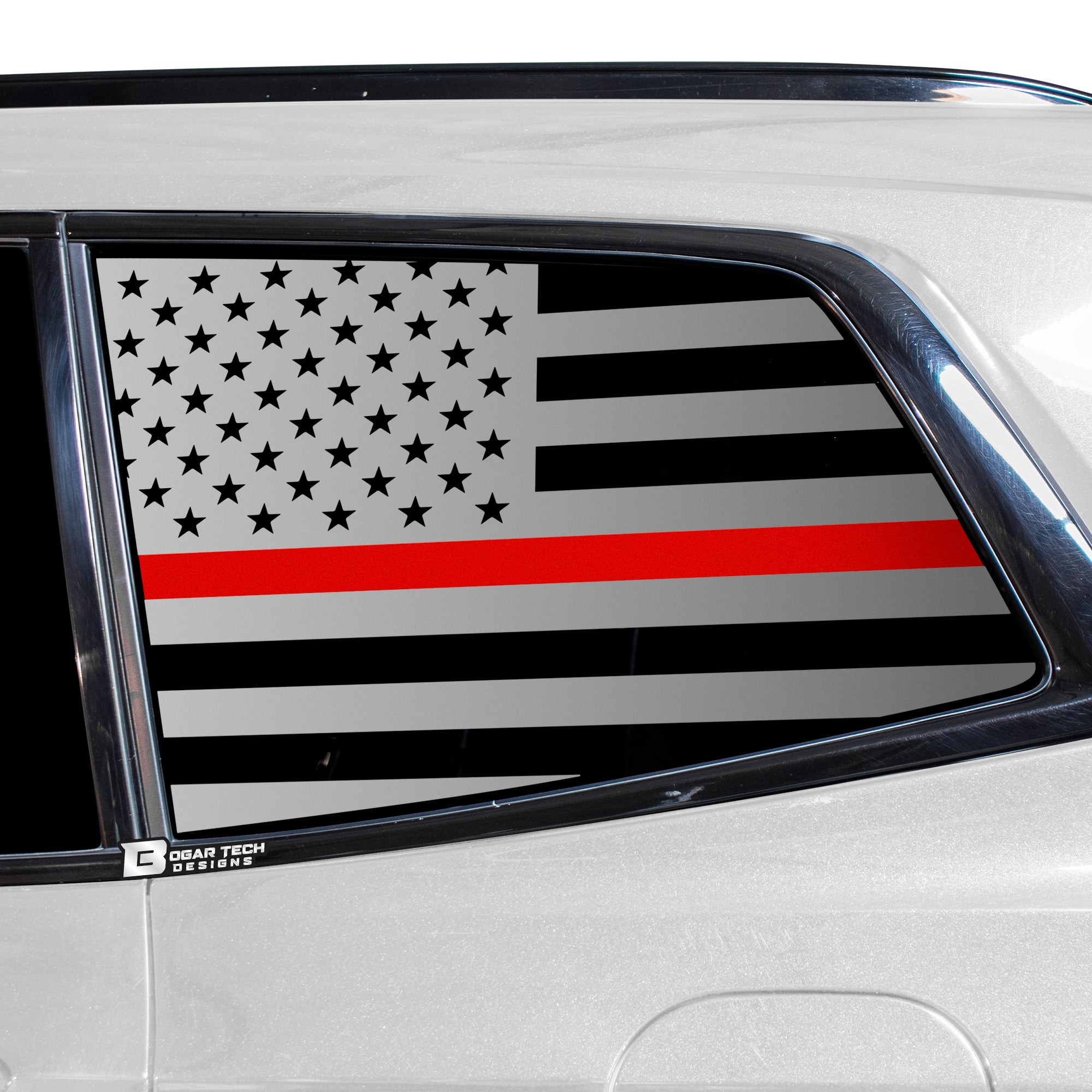 Quarter Window American Flag Vinyl Decal Stickers Fits Cadillac XT6 2020 - 2025 - Bogar Tech Designs