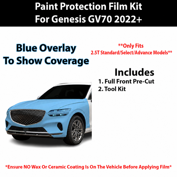 Genesis GV70 2022+ Paint Protection Film Kit – Precut Clear PPF (Stone Chip Protection)