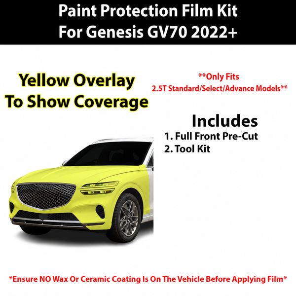 Genesis GV70 2022+ Paint Protection Film Kit – Precut Clear PPF (Stone Chip Protection)