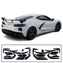Chevrolet Corvette C8 2020–2026 Dark Smoke Headlight & Taillight Tint Kit – Precut Vinyl Lens Overlays