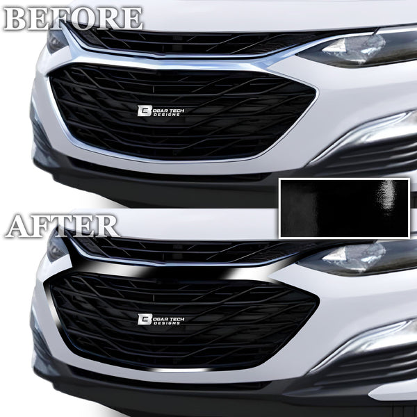 Vinyl Chrome Delete Side Window Front Bumper Wheel Rim Trim Blackout Decal Stickers Overlay Film Fits Chevy Malibu 2019-2023