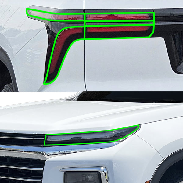 Fits Chevrolet Traverse 2024-2026 Full Headlight Taillight Precut Smoked PPF Tint Kit Film Overlay