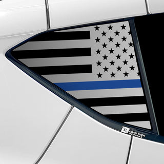 Buy thin-blue-line Quarter Window American Flag Vinyl Decal Stickers Fits Chevy Corvette C8 2020-2024