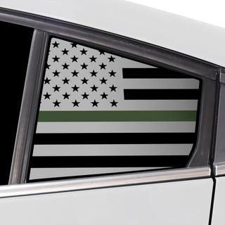 Buy thin-green-line Quarter Window American Flag Vinyl Decal Stickers Fits Chevrolet Cruze 2016-2019