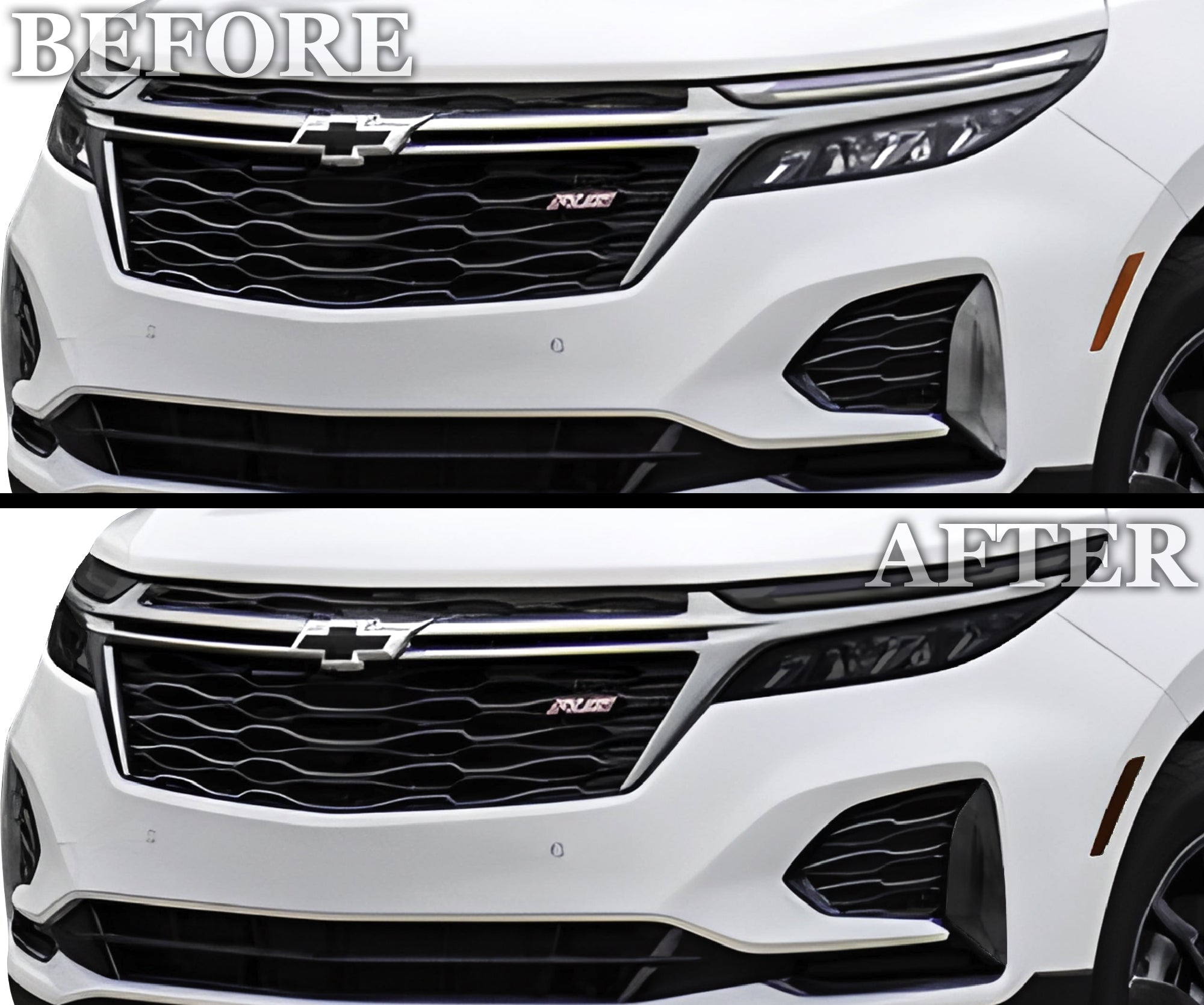 Full Headlight Taillight Precut Smoked PPF Tint Kit Film Overlay Fits Chevrolet Equinox 2022 - 2024 - Bogar Tech Designs