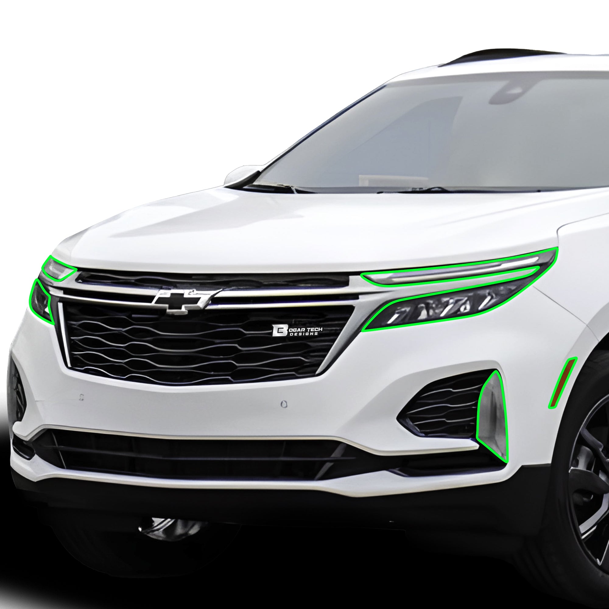 Full Headlight Taillight Precut Smoked PPF Tint Kit Film Overlay Fits Chevrolet Equinox 2022 - 2024 - Bogar Tech Designs