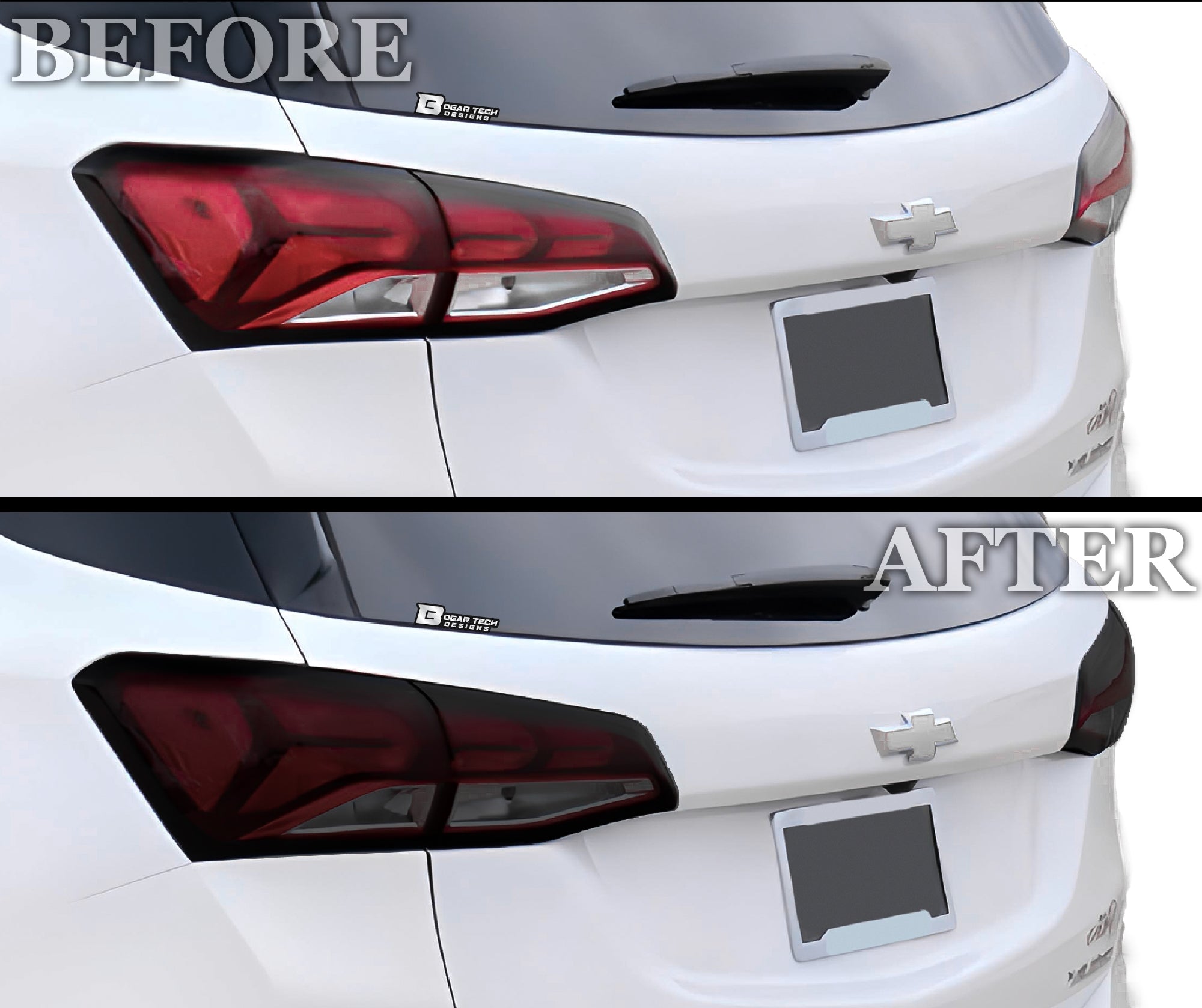 Full Headlight Taillight Precut Smoked PPF Tint Kit Film Overlay Fits Chevrolet Equinox 2022 - 2024 - Bogar Tech Designs