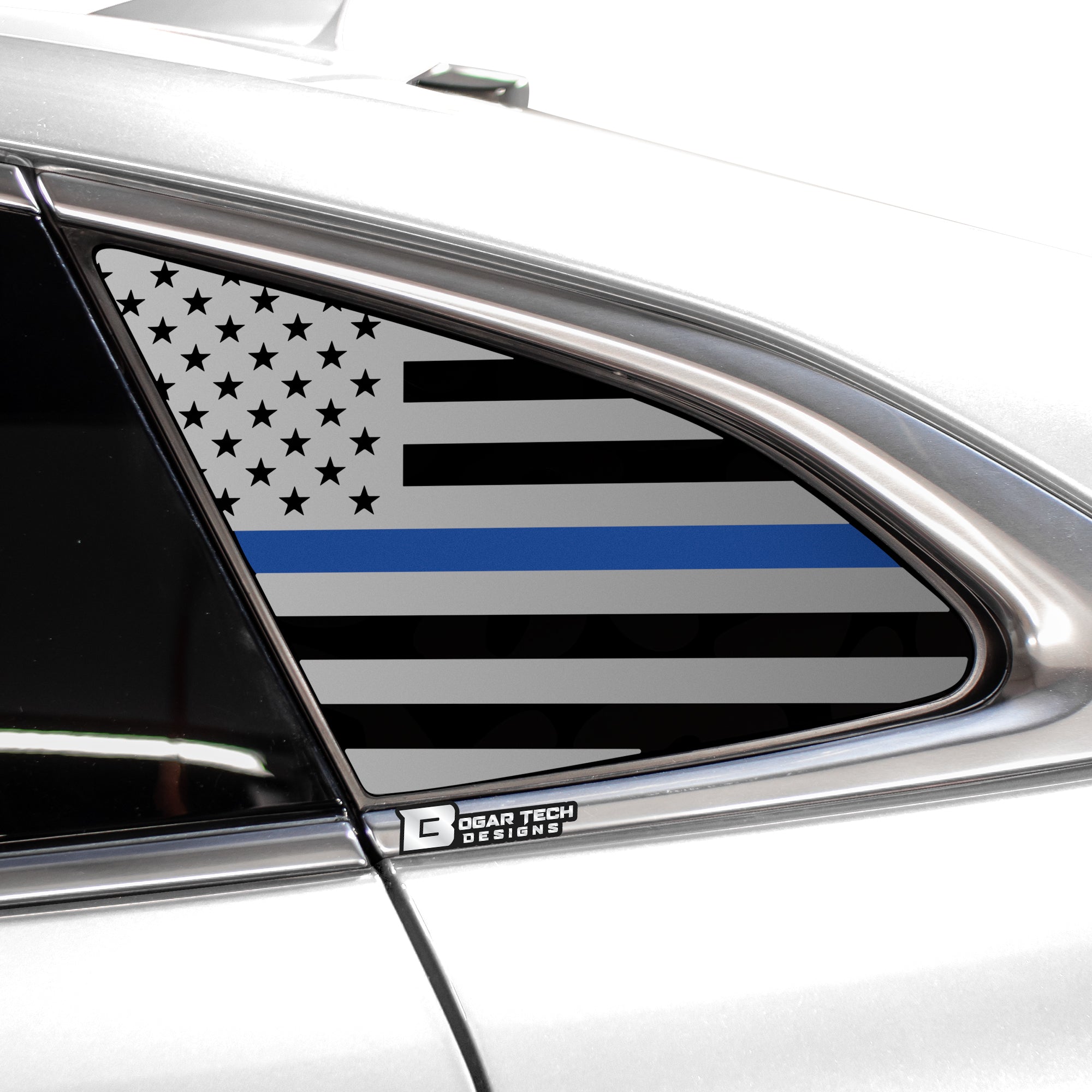 Quarter Window American Flag Vinyl Decal Stickers Fits Chevy Malibu 2019 - 2025 - Bogar Tech Designs