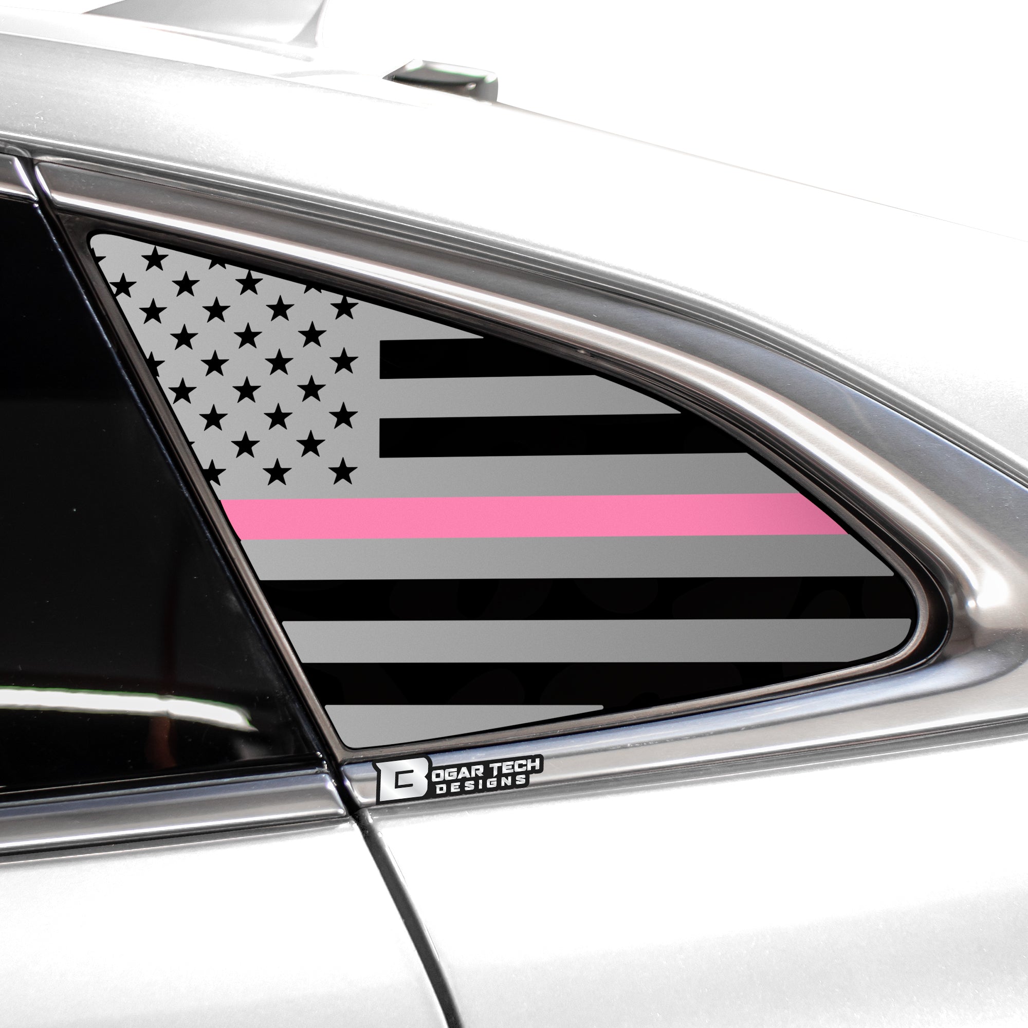 Quarter Window American Flag Vinyl Decal Stickers Fits Chevy Malibu 2019 - 2025 - Bogar Tech Designs