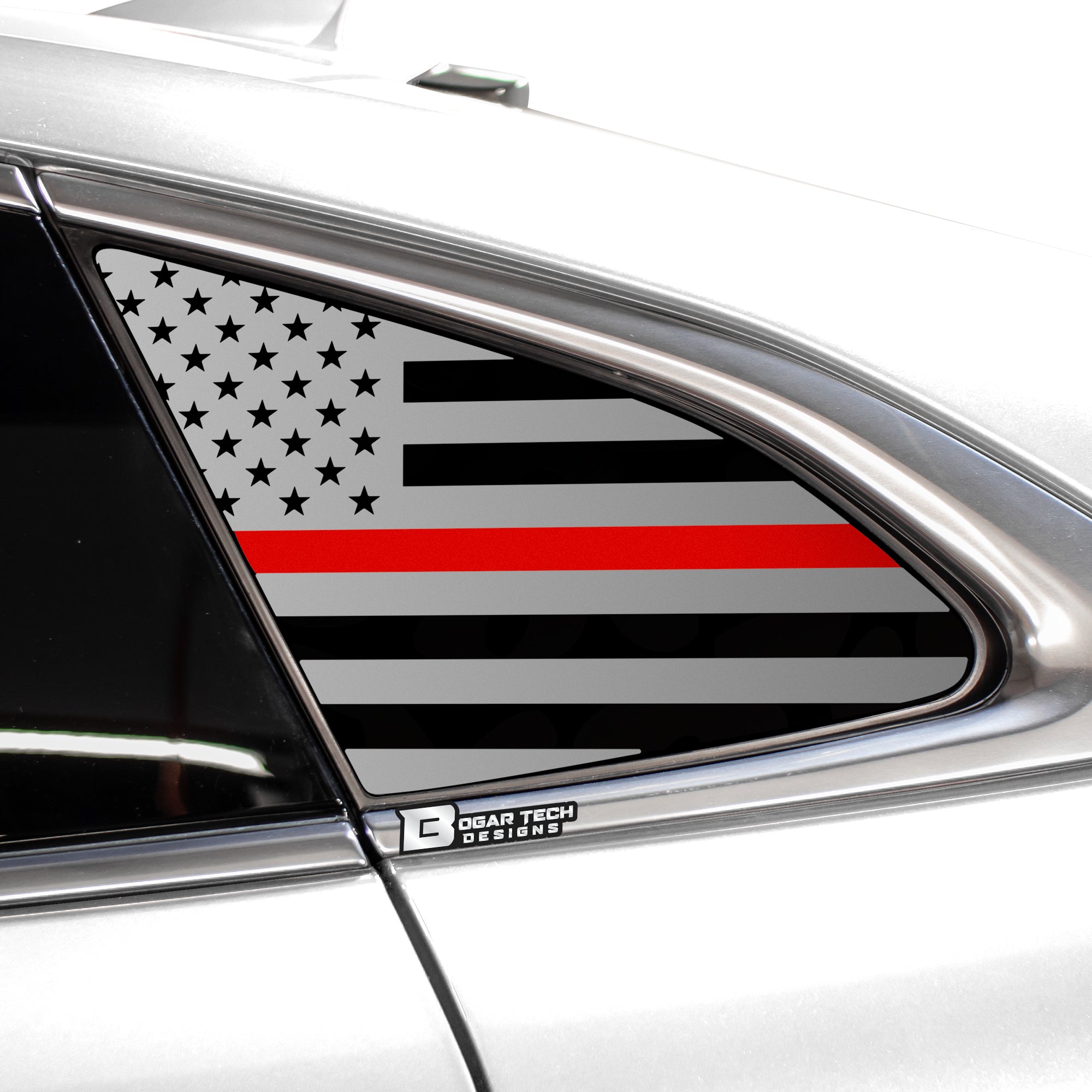 Quarter Window American Flag Vinyl Decal Stickers Fits Chevy Malibu 2019 - 2025 - Bogar Tech Designs