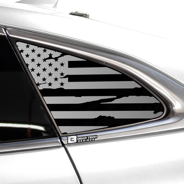 Quarter Window American Flag Vinyl Decal Stickers Fits Chevy Malibu 2019-2023