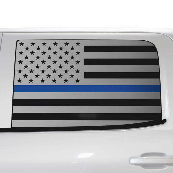 Window American Flag Vinyl Decal Stickers Fits Chevy Silverado & GMC Sierra 1500 2014-2018