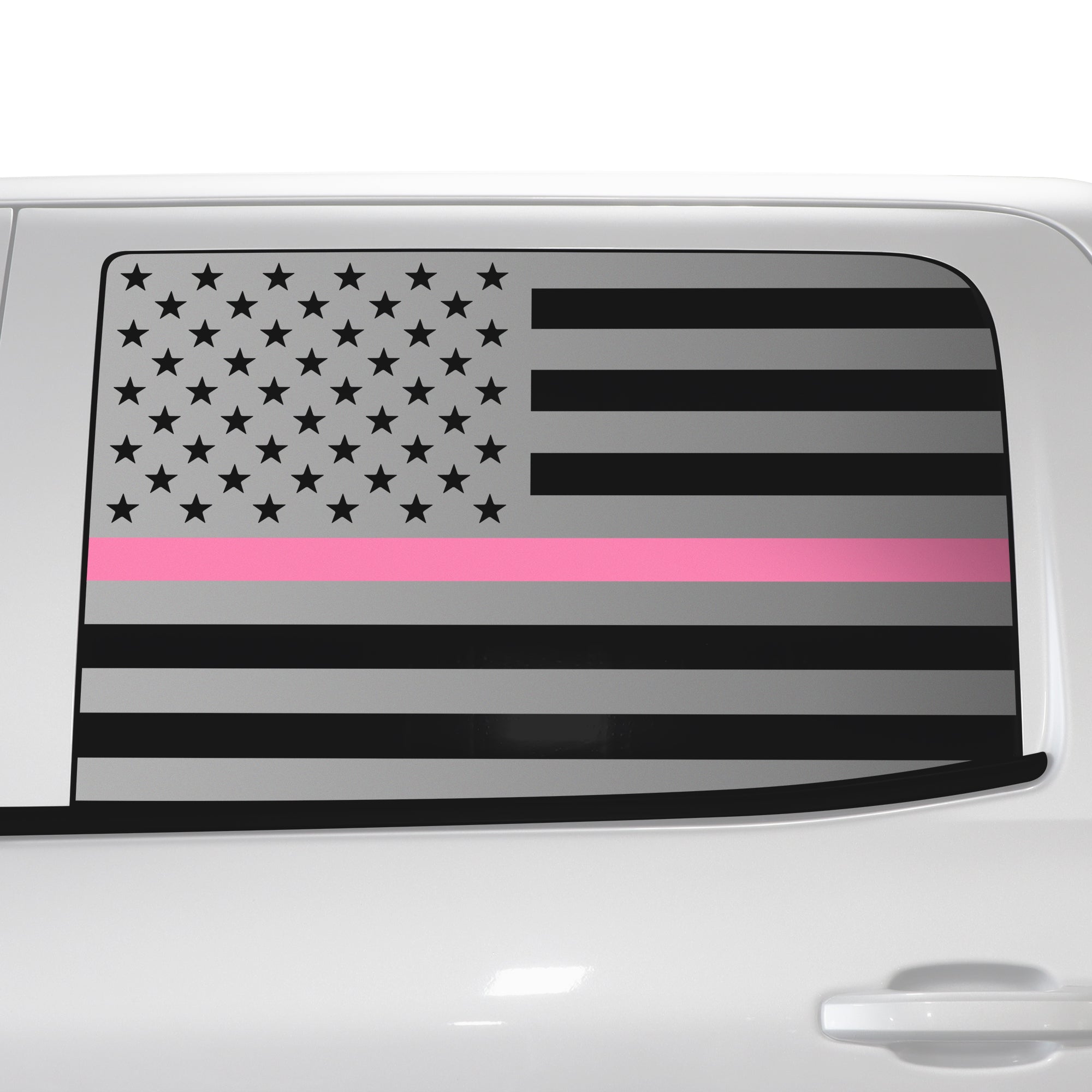 Window American Flag Vinyl Decal Stickers Fits Chevy Silverado & GMC Sierra 1500 2014 - 2018 - Bogar Tech Designs