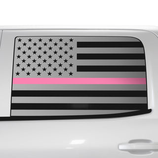 Buy thin-pink-line Window American Flag Vinyl Decal Stickers Fits Chevy Silverado & GMC Sierra 1500 2014-2018