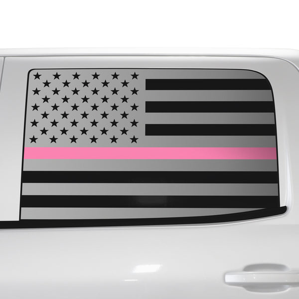 Window American Flag Vinyl Decal Stickers Fits Chevy Silverado & GMC Sierra 1500 2014-2018