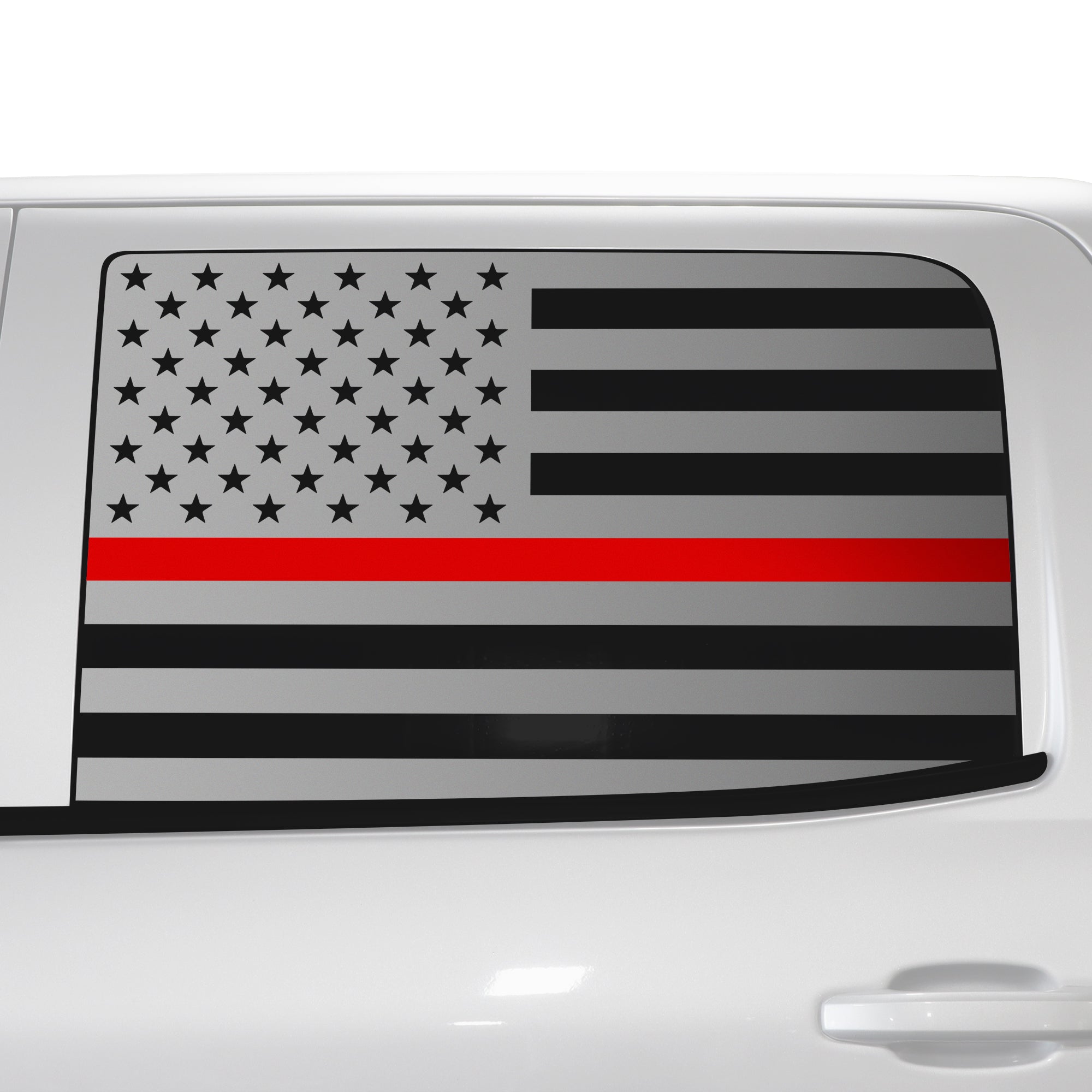 Window American Flag Vinyl Decal Stickers Fits Chevy Silverado & GMC Sierra 1500 2014 - 2018 - Bogar Tech Designs