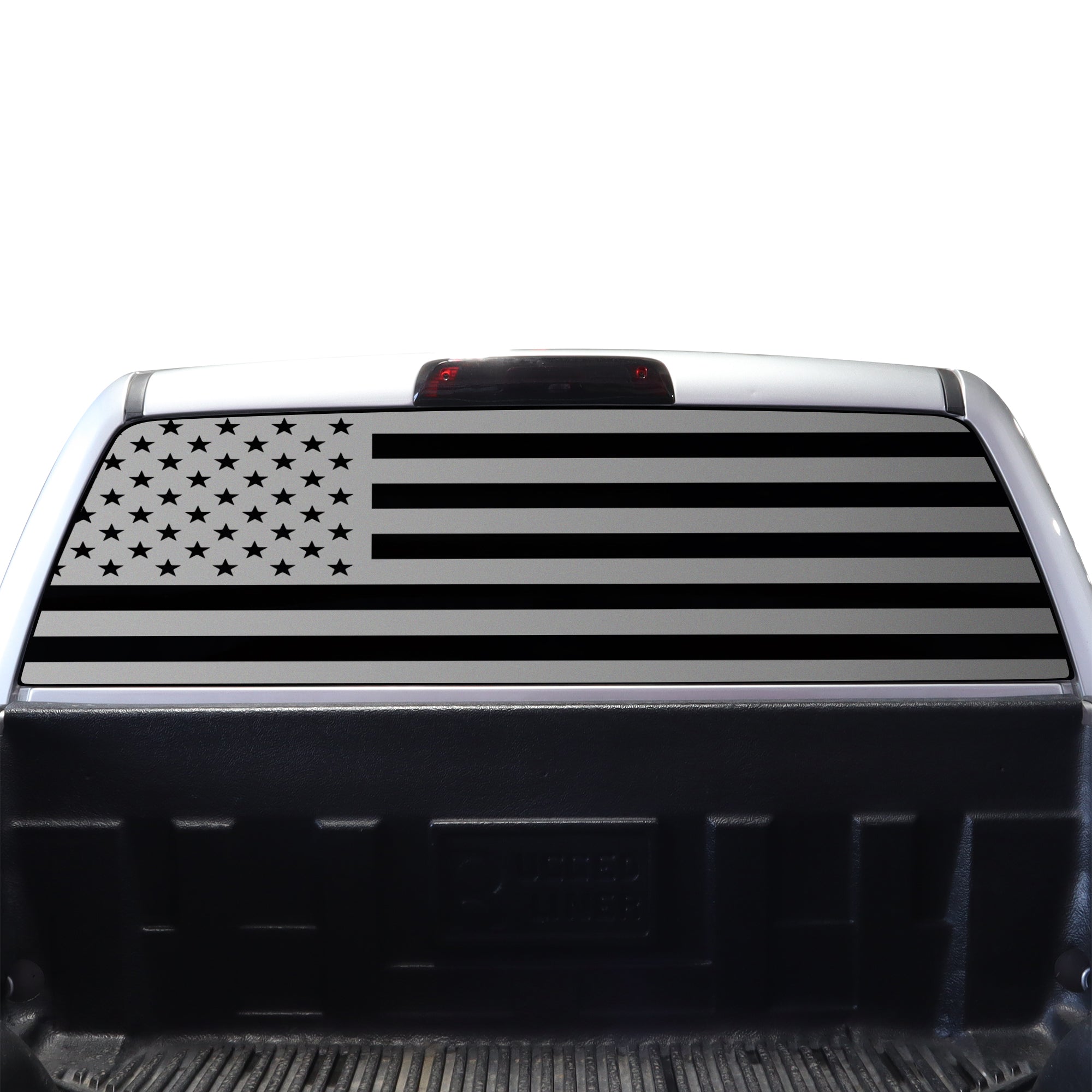 Window American Flag Vinyl Decal Stickers Fits Chevy Silverado & GMC Sierra 1500 2014 - 2018 - Bogar Tech Designs