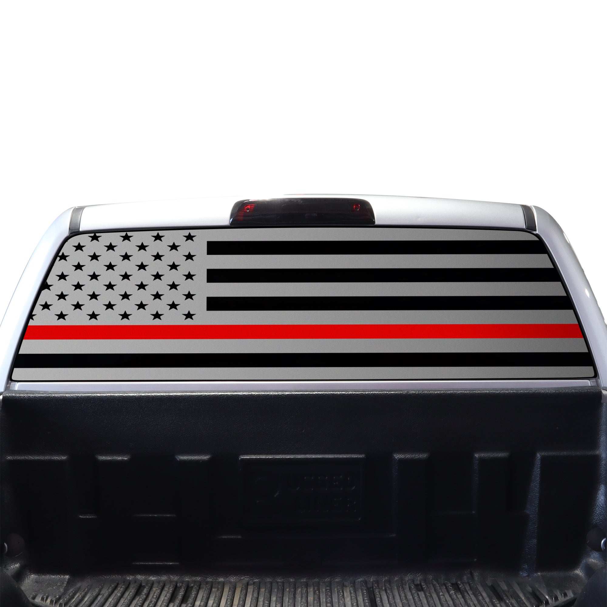 Window American Flag Vinyl Decal Stickers Fits Chevy Silverado & GMC Sierra 1500 2014 - 2018 - Bogar Tech Designs