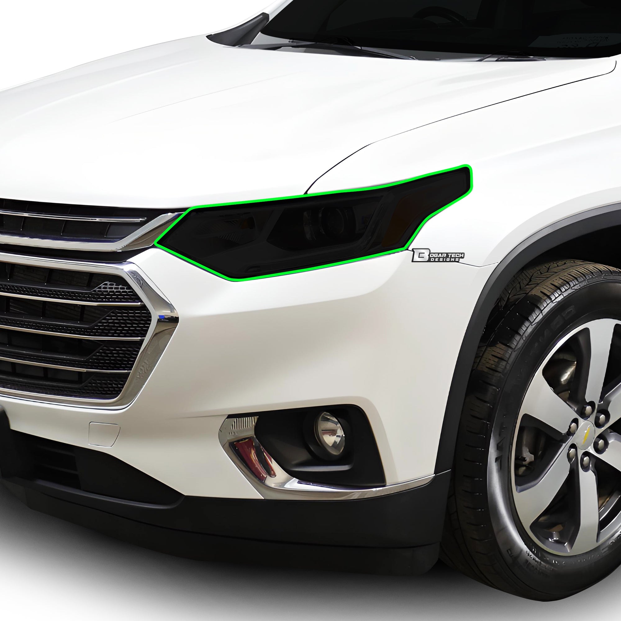 Full Headlight Taillight Precut Smoked PPF Tint Kit Film Overlay Fits Chevy Traverse 2018 - 2021 - Bogar Tech Designs