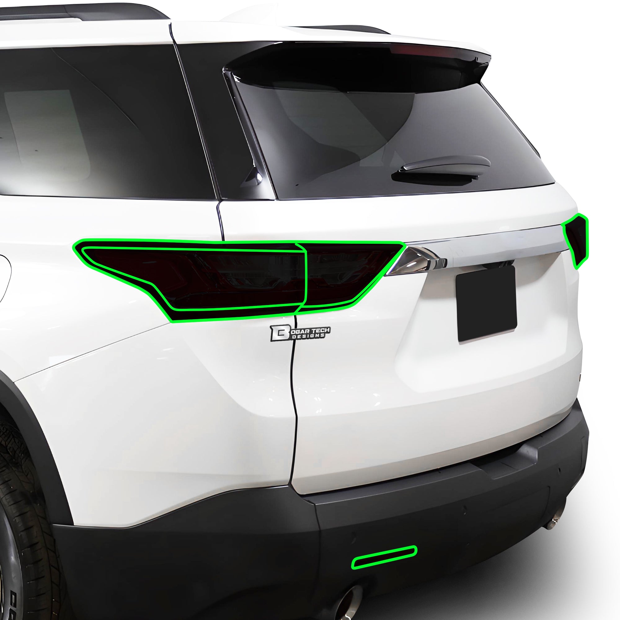 Full Headlight Taillight Precut Smoked PPF Tint Kit Film Overlay Fits Chevy Traverse 2018 - 2021 - Bogar Tech Designs