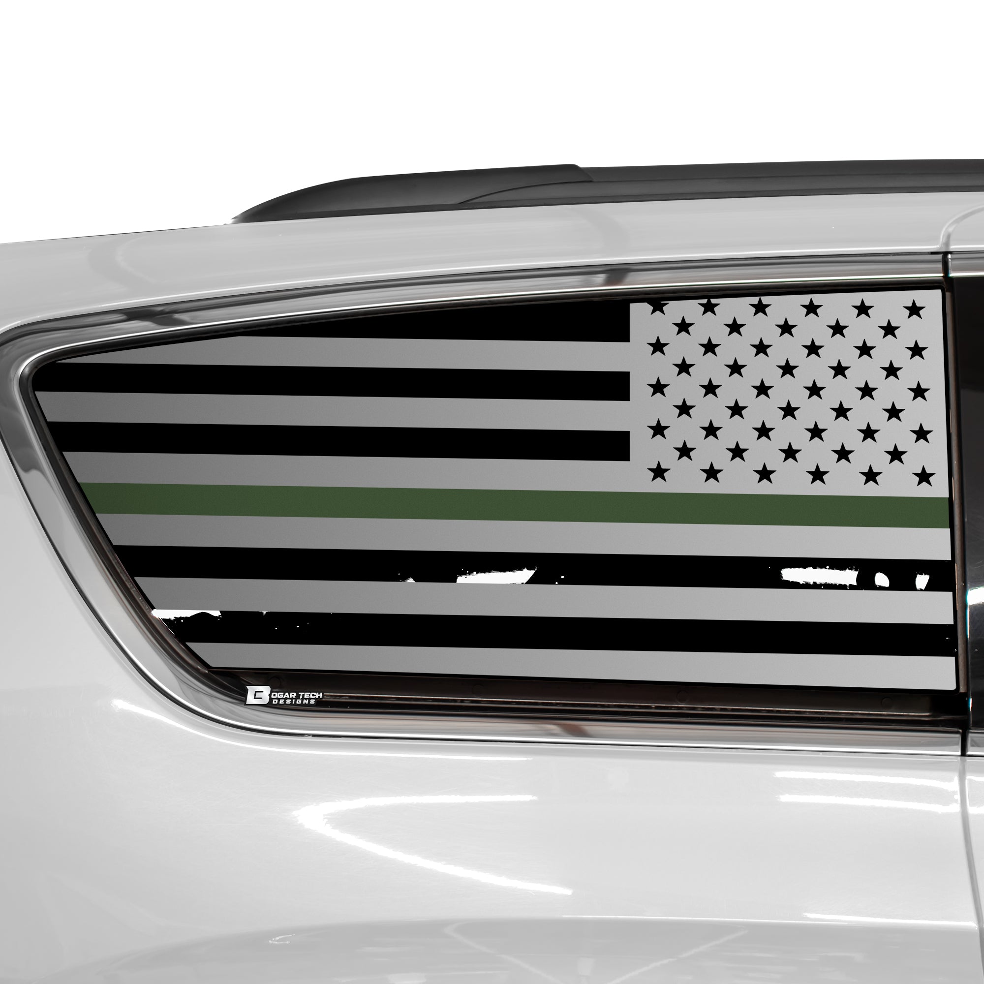 Quarter Window American Flag Vinyl Decal Stickers Fits Chrysler Pacifica 2017 - 2025 - Bogar Tech Designs