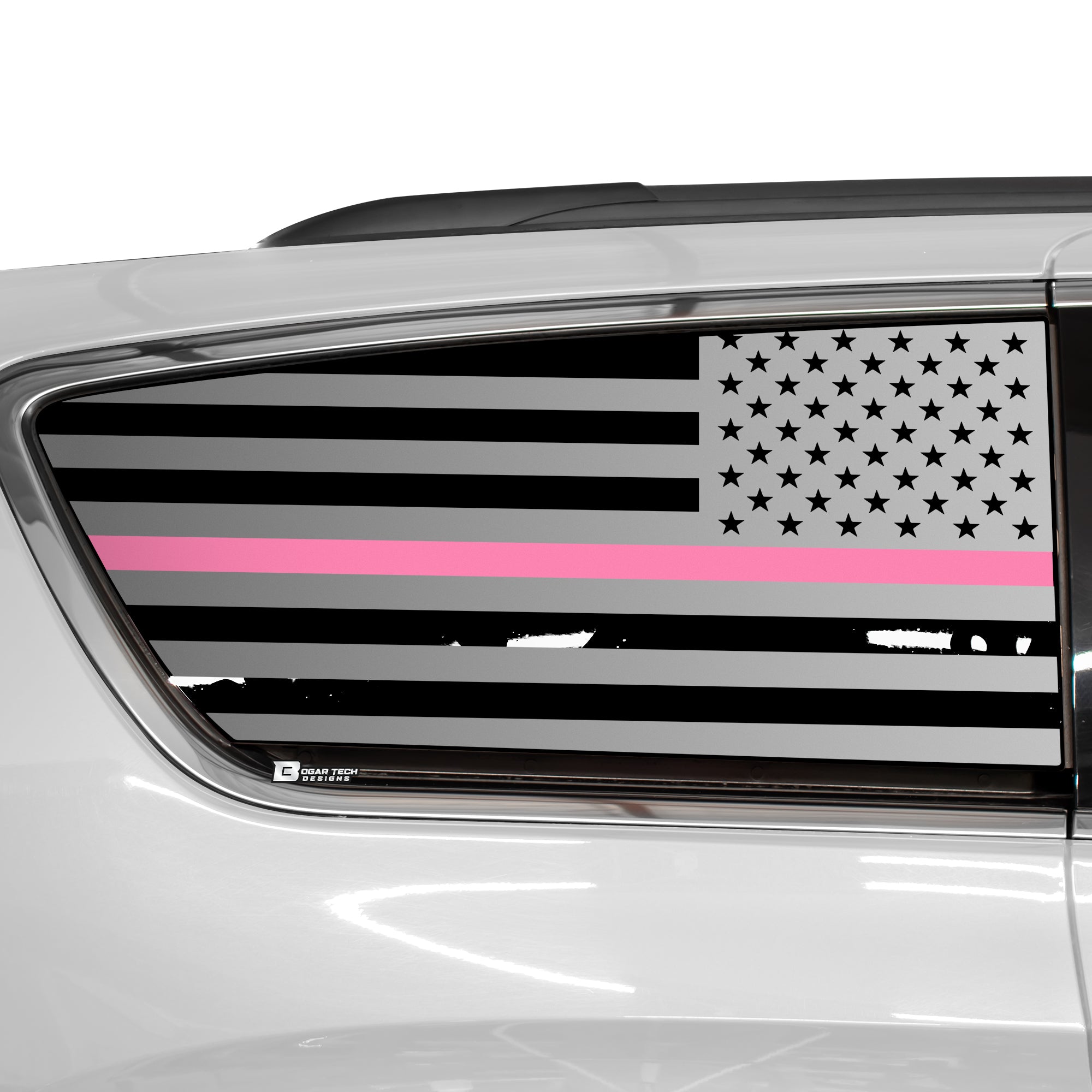 Quarter Window American Flag Vinyl Decal Stickers Fits Chrysler Pacifica 2017 - 2025 - Bogar Tech Designs