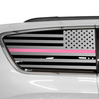 Buy thin-pink-line Quarter Window American Flag Vinyl Decal Stickers Fits Chrysler Pacifica 2017-2023