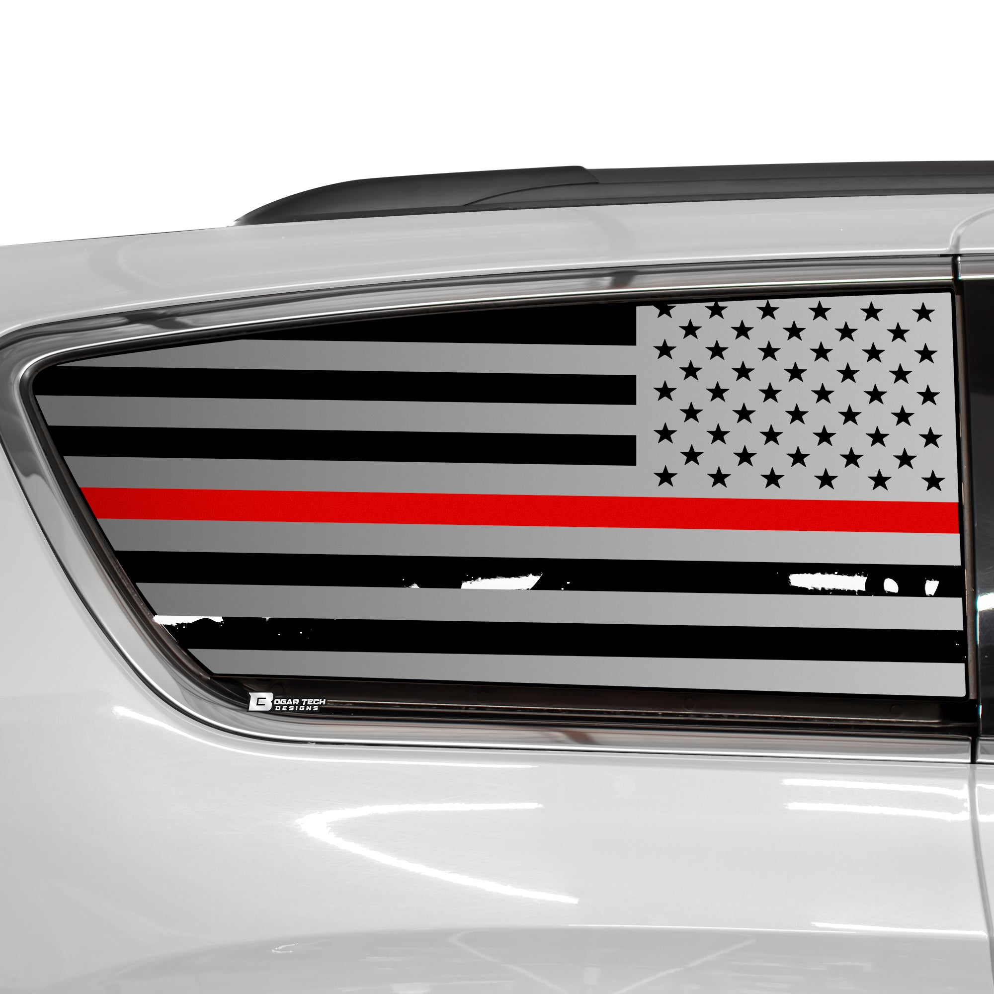 Quarter Window American Flag Vinyl Decal Stickers Fits Chrysler Pacifica 2017 - 2025 - Bogar Tech Designs