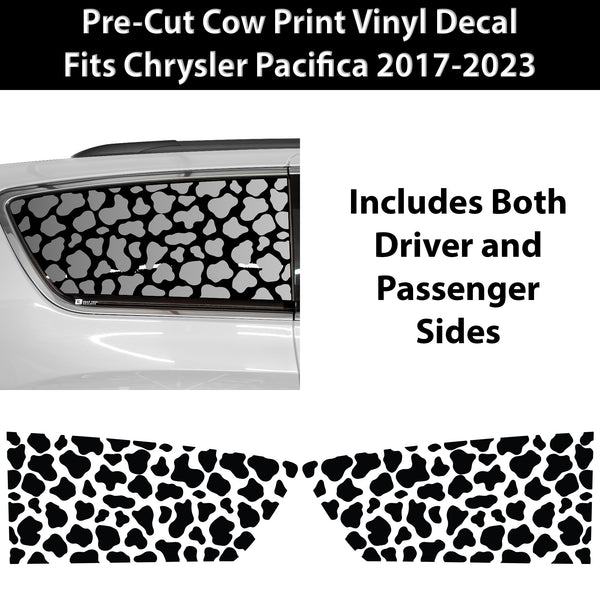 Animal Leopard Cheetah Cow Window Vinyl Decal Stickers Fits Chrysler Pacifica 2017-2026, Voyager 2020-2025