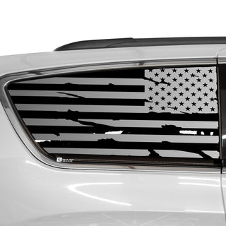 Buy distressed-black Quarter Window American Flag Vinyl Decal Stickers Fits Chrysler Pacifica 2017-2023