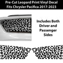 Animal Leopard Cheetah Cow Window Vinyl Decal Stickers Fits Chrysler Pacifica 2017-2026, Voyager 2020-2025