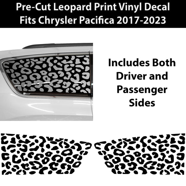 Animal Leopard Cheetah Cow Window Vinyl Decal Stickers Fits Chrysler Pacifica 2017-2026, Voyager 2020-2025