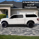 Animal Leopard Cheetah Rear Window Windshield Vinyl Decal Stickers Fits Ford F150 SuperCrew Cab 2009-2014