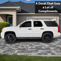 Fits GMC Yukon 2007-2014 Animal Leopard Cheetah Cow Window Vinyl Decal Stickers - Matte Black