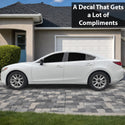 Fits Mazda Mazda6 2014-2021 Animal Leopard Cheetah Cow Window Vinyl Decal Stickers - Matte Black