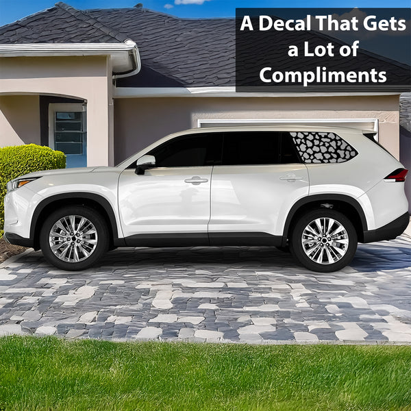Animal Leopard Cheetah Cow Window Vinyl Decal Stickers Fits Toyota Grand Highlander 2024 2025 2026 2027