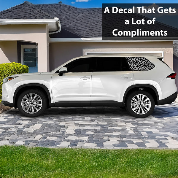 Animal Leopard Cheetah Cow Window Vinyl Decal Stickers Fits Toyota Grand Highlander 2024 2025 2026 2027